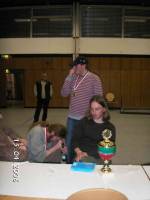 Die Sieger im Mitternachtsblitz der Finalrunden B, C und A (vlnr)